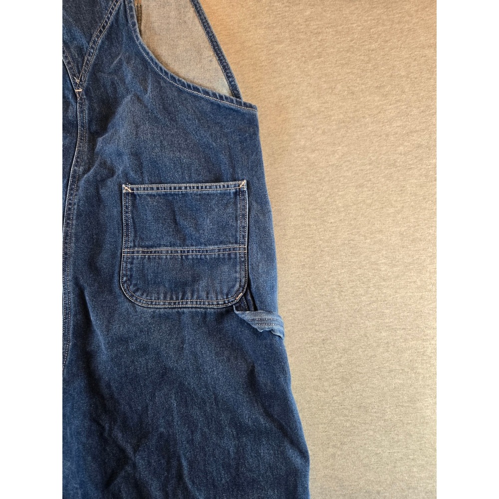 Carhartt Loose Fit Denim Bib Overalls Mens 38x34 Blue OR4672-M Workwear Rugged - Picture 10 of 15